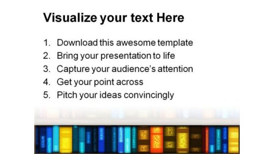 Book Case Education PowerPoint Template 1110