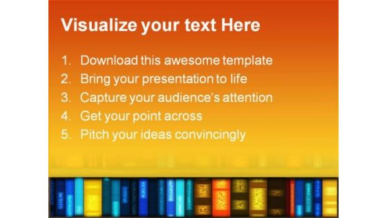 Book Case Education PowerPoint Template 1110