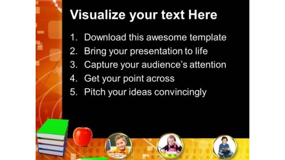 Book With Apple Education PowerPoint Templates And PowerPoint Themes 0812