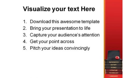 Books01 Education PowerPoint Template 0810