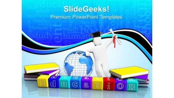 Books And Alphabet Education PowerPoint Templates And PowerPoint Themes 0812