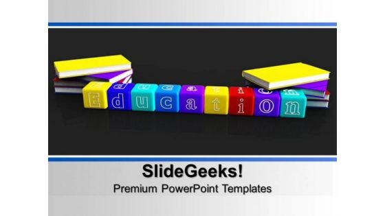 Books And Alphabet Education PowerPoint Templates And PowerPoint Themes 1012