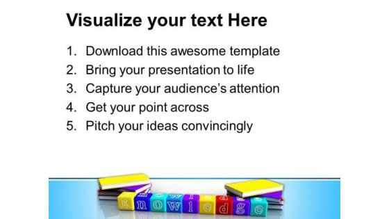 Books And Alphabet Metaphor PowerPoint Templates And PowerPoint Themes 0812