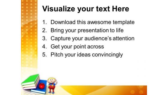 Books And Apple Children PowerPoint Templates And PowerPoint Themes 1012