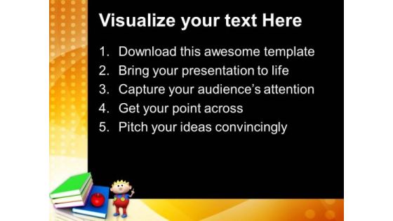 Books And Apple Children PowerPoint Templates And PowerPoint Themes 1012