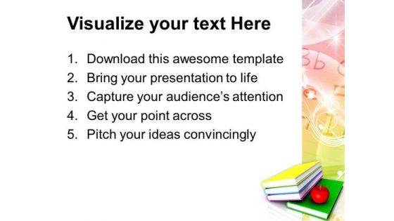 Books And Apple Food PowerPoint Templates And PowerPoint Themes 1012