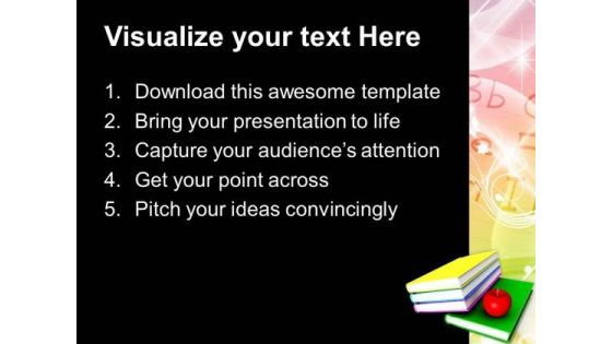 Books And Apple Food PowerPoint Templates And PowerPoint Themes 1012