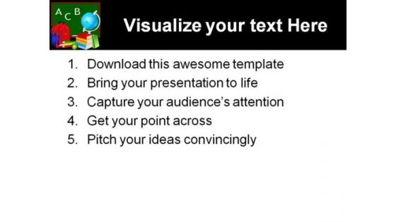 Books And School Bag Education PowerPoint Template 1110