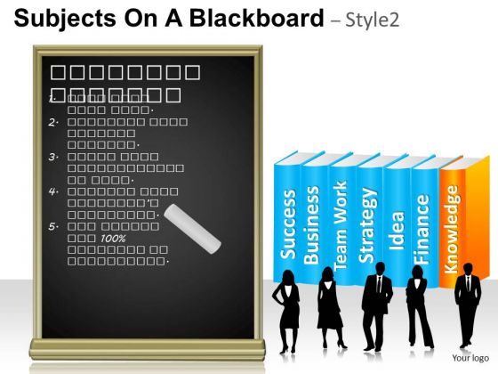 Books Subjects On A Blackboard 2 PowerPoint Slides And Ppt Template Diagrams