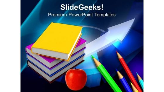 Books With Pencil Education PowerPoint Templates And PowerPoint Themes 0812