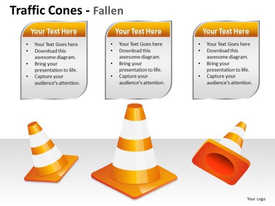 Border Traffic Cones PowerPoint Slides And Ppt Diagram Templates