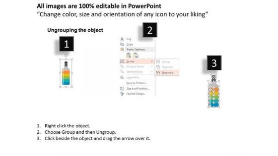 Bottle For Management Functions In Strategic Planning PowerPoint Template