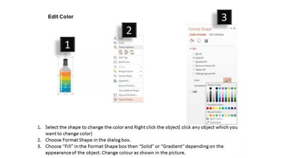 Bottle For Management Functions In Strategic Planning PowerPoint Template