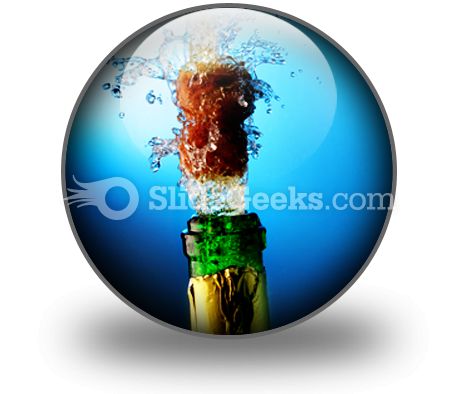 Bottle Of Champagne PowerPoint Icon C