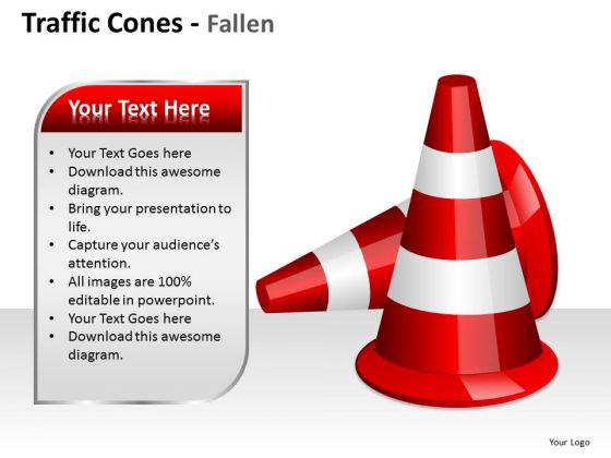 Boundary Cone Traffic Cones PowerPoint Slides And Ppt Diagram Templates