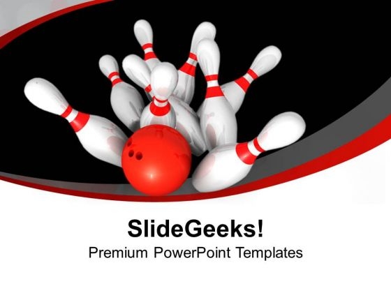 Bowling Game Entertainment Success PowerPoint Templates Ppt Backgrounds For Slides 0213