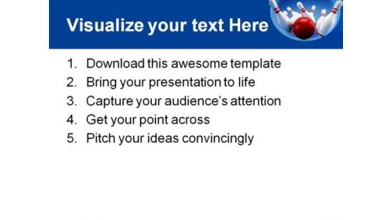 Bowling Game PowerPoint Themes And PowerPoint Slides 0511