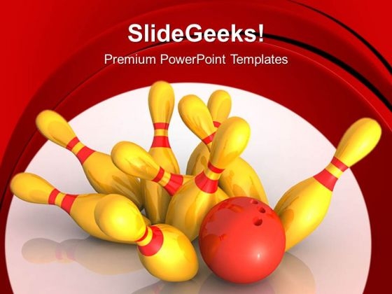 Bowling Game Success PowerPoint Templates And PowerPoint Themes 0512