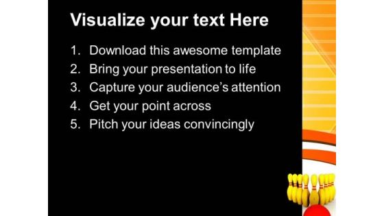 Bowling Game Success PowerPoint Templates And PowerPoint Themes 0612