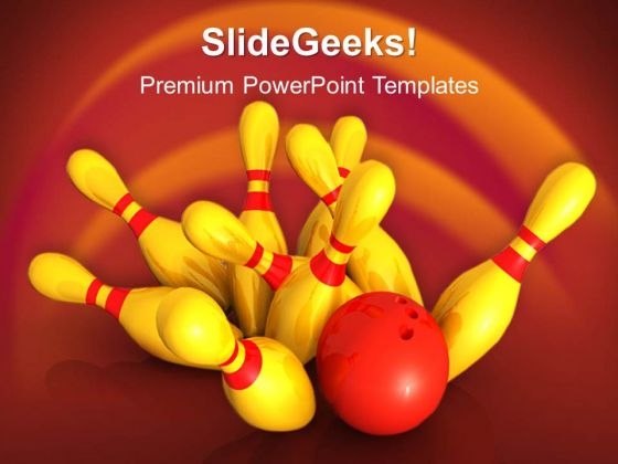 Bowling Success Game PowerPoint Templates And PowerPoint Themes 0512