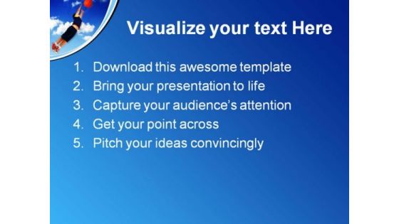 Boy Playing Basketball Sports PowerPoint Themes And PowerPoint Slides 0711