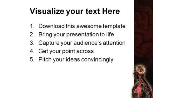 Brain Heart Medical PowerPoint Template 0610