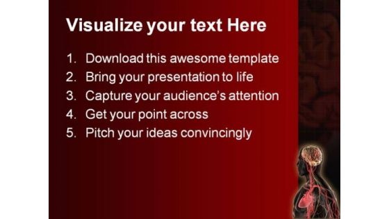 Brain Heart Medical PowerPoint Template 0610