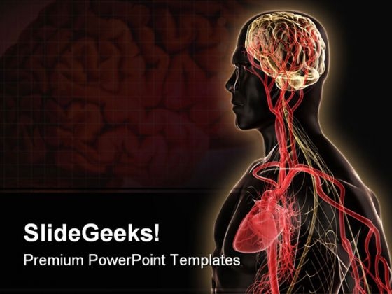 Brain Heart Medical PowerPoint Template 0610