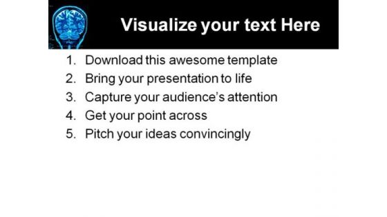 Brain Mri Medical PowerPoint Template 0610