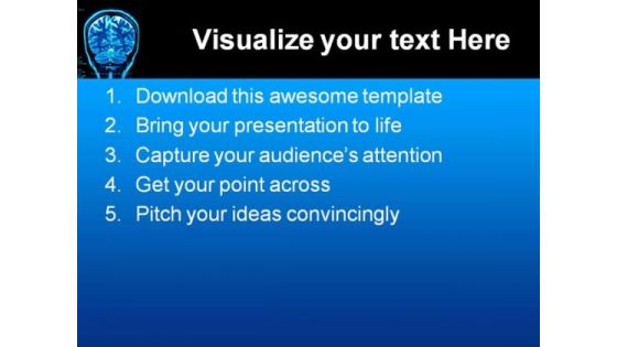 Brain Mri Medical PowerPoint Template 0610
