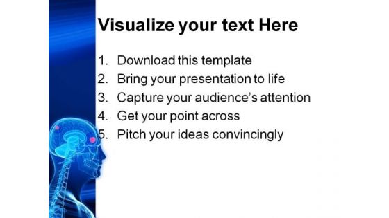 Brain Tumor Science PowerPoint Template 0610