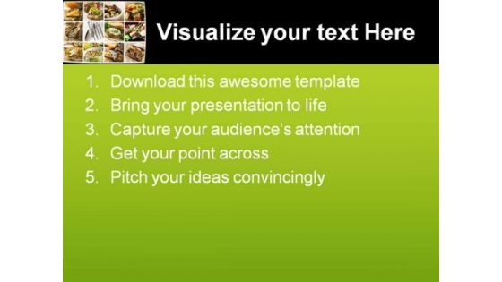 Break Fast Collage Food PowerPoint Template 0810