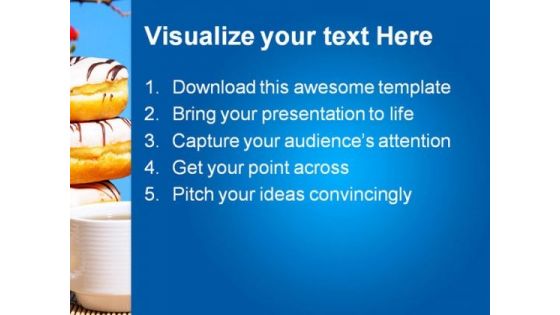 Break Fast Food PowerPoint Template 0810
