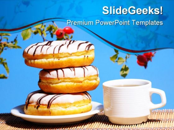 Break Fast Food PowerPoint Template 0810