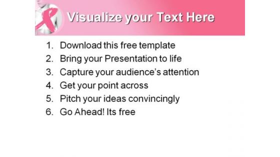 Breast cancer Template with Ribbon on the Left