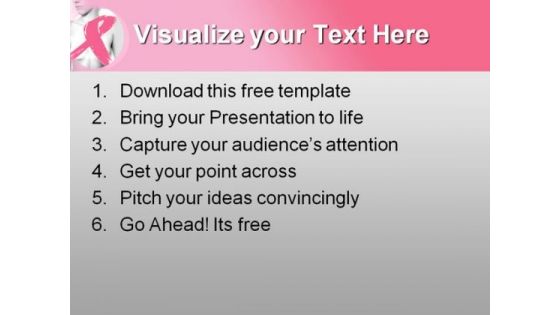 Breast cancer Template with Ribbon on the Left