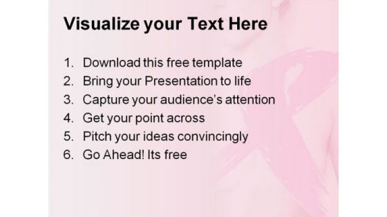 Breast Cancer PPT Template with Ribbon
