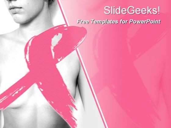 Breast Cancer PPT Template with Ribbon