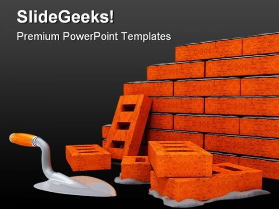 Brick Wall Construction PowerPoint Templates And PowerPoint Backgrounds 0311