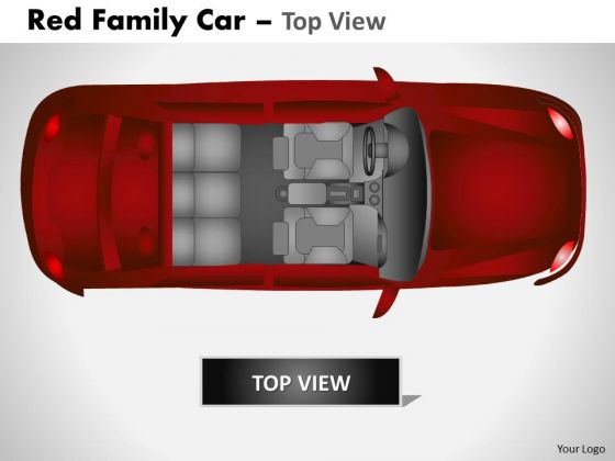 Bridge Red Family Car PowerPoint Slides And Ppt Diagram Templates