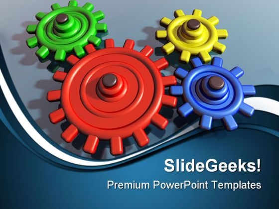 Brightly Color Gears Industrial PowerPoint Templates And PowerPoint Backgrounds 0511