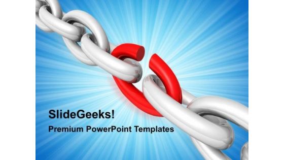 Broken Chain Business PowerPoint Templates And PowerPoint Themes 0212