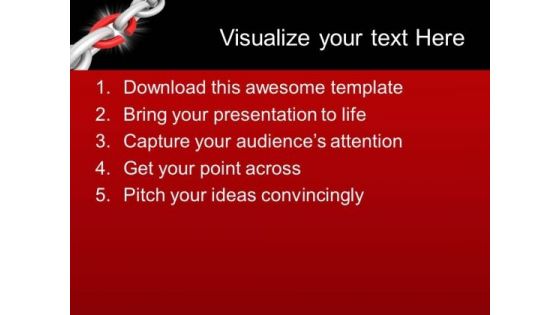Broken Chain Link Business PowerPoint Templates And PowerPoint Themes 0212