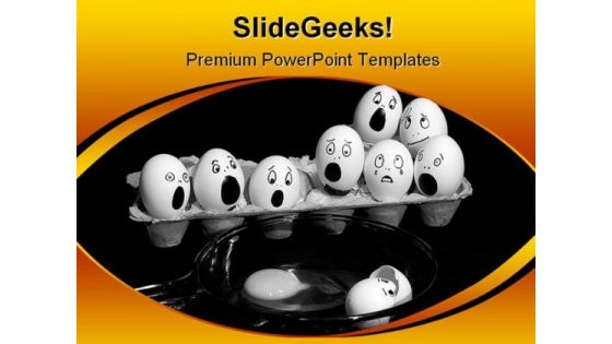 Broken Egg Food PowerPoint Templates And PowerPoint Backgrounds 0211