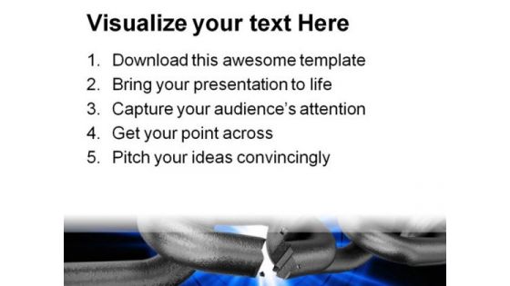 Broken Link Business PowerPoint Templates And PowerPoint Backgrounds 0311