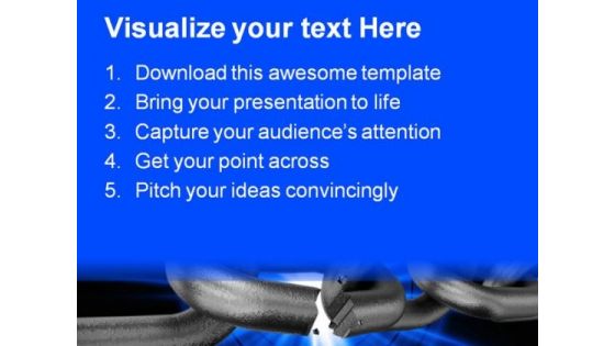 Broken Link Business PowerPoint Templates And PowerPoint Backgrounds 0311