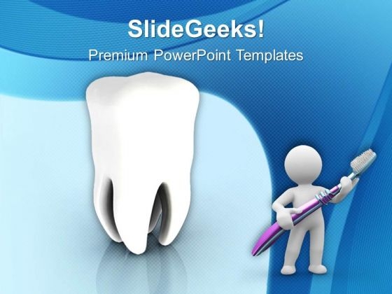 Brush Your Teeth Regularly PowerPoint Templates Ppt Backgrounds For Slides 0613