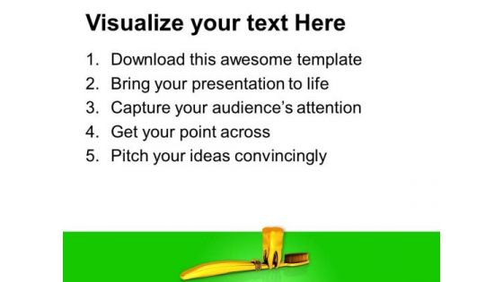 Brushing Is Path Of Excellent Oral Health PowerPoint Templates Ppt Backgrounds For Slides 0413