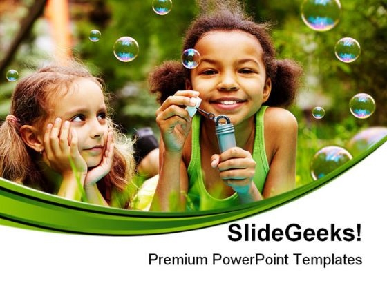 Bubble Fun Children PowerPoint Themes And PowerPoint Slides 0411