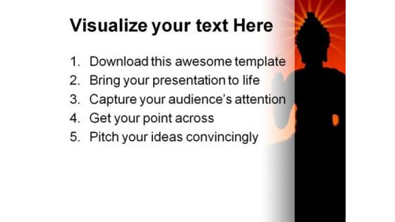 Buddha01 Religion PowerPoint Template 0610